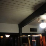 The ceilings are really nice tongue and groove wood but they're very dark and really made the room like a cave at night.  The white stain on the ceilings were a great fix.  LOTS OF WORK.  MORE THAN I PLANNED.  Totally worth it.