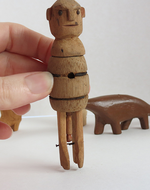 Hand Carved Wood Man