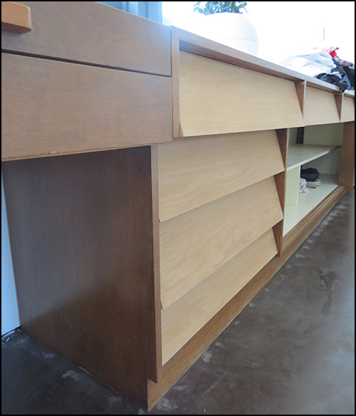 sanded drawers